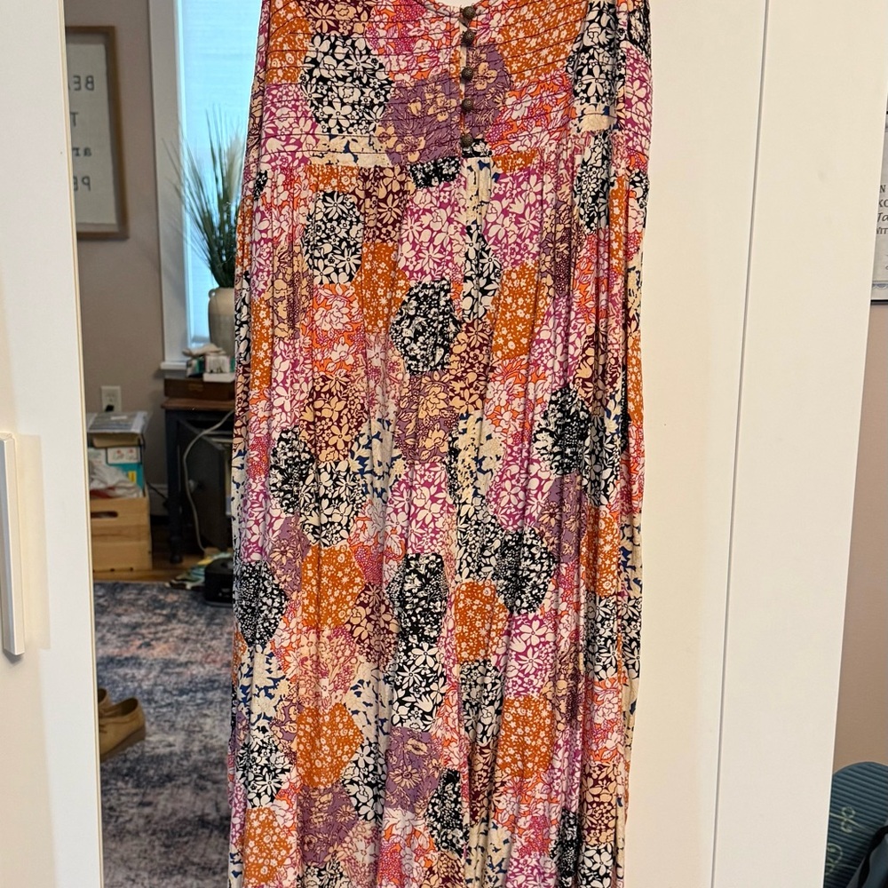 Anthropologie Multicolor Floral Patchwork Romper
